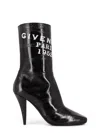 Givenchy Sliced Square Patent Leather Ankle Boots In Black