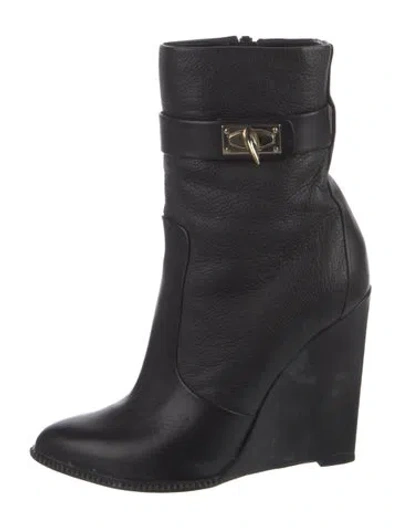 Pre-owned Givenchy Leather Boots In Black