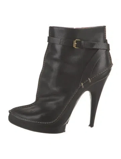 Pre-owned Givenchy Leather Boots In Black