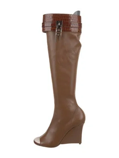 Pre-owned Givenchy Leather Boots In Brown