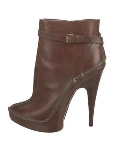 Pre-owned Givenchy Leather Boots In Brown