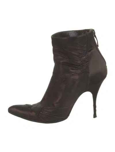 Pre-owned Givenchy Leather Boots In Brown
