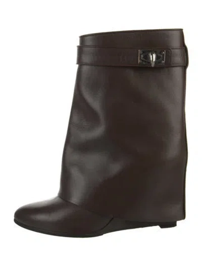 Pre-owned Givenchy Leather Boots In Brown