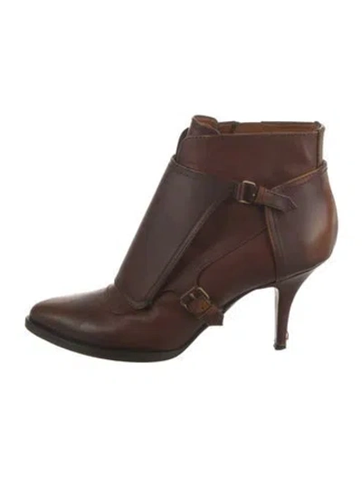 Pre-owned Givenchy Leather Boots In Brown