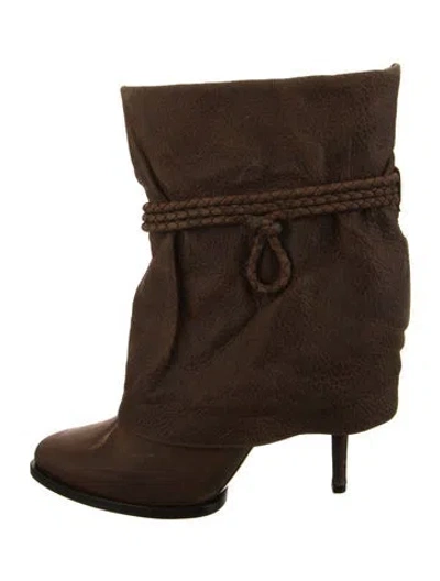 Pre-owned Givenchy Leather Boots In Brown