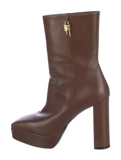 Pre-owned Givenchy Leather Boots In Brown