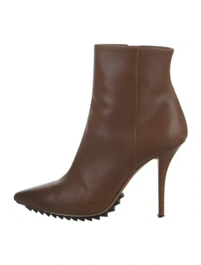 Pre-owned Givenchy Leather Boots In Brown