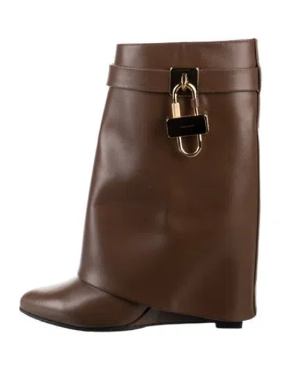 Pre-owned Givenchy Leather Boots In Brown