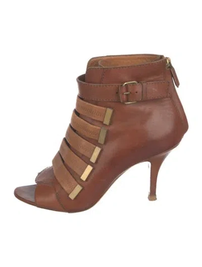 Pre-owned Givenchy Leather Boots In Brown