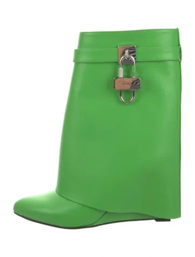 Pre-owned Givenchy Leather Boots In Green