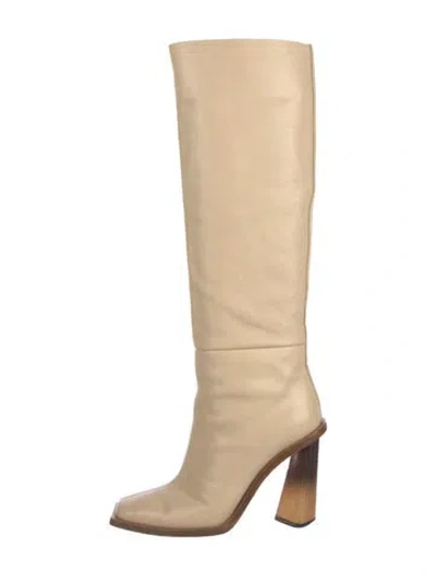 Pre-owned Givenchy Leather Boots In Neutral