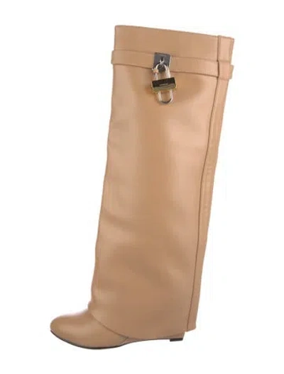 Pre-owned Givenchy Leather Boots In Neutral