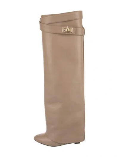 Pre-owned Givenchy Leather Boots In Neutral