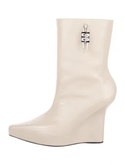 Pre-owned Givenchy Leather Boots In Neutral