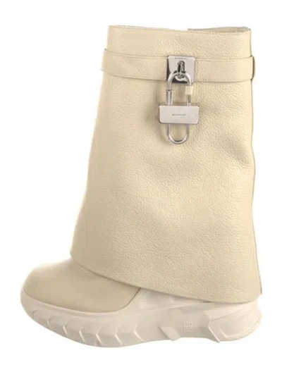 Pre-owned Givenchy Leather Boots In Neutral