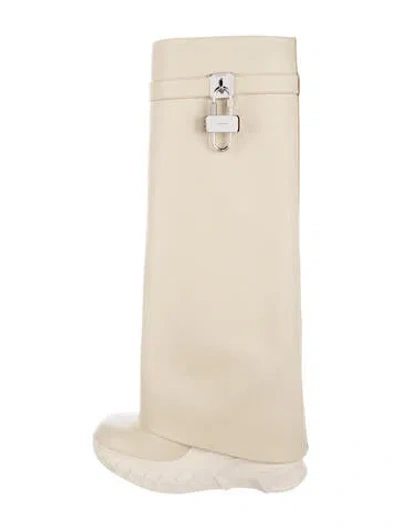 Pre-owned Givenchy Leather Boots In Neutral