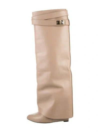 Pre-owned Givenchy Leather Boots In Neutrals