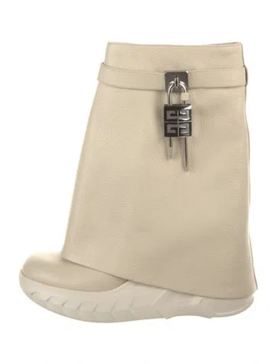 Pre-owned Givenchy Leather Boots In Neutrals
