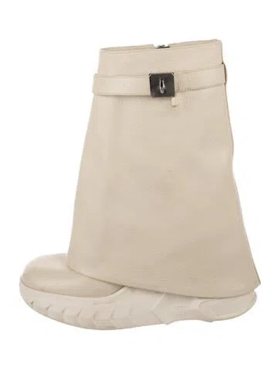Pre-owned Givenchy Leather Boots In Neutrals
