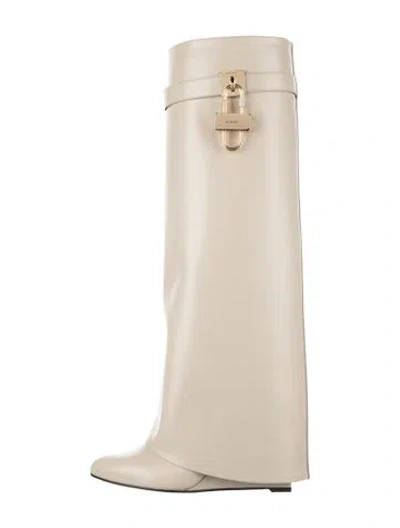 Pre-owned Givenchy Leather Boots In Neutrals