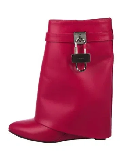 Pre-owned Givenchy Leather Boots In Pink