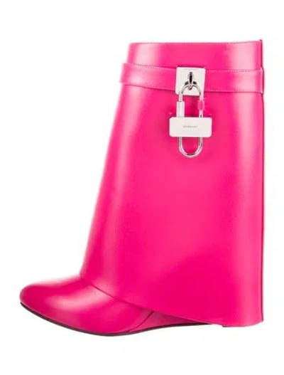 Pre-owned Givenchy Leather Boots In Pink