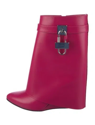 Pre-owned Givenchy Leather Boots In Pink