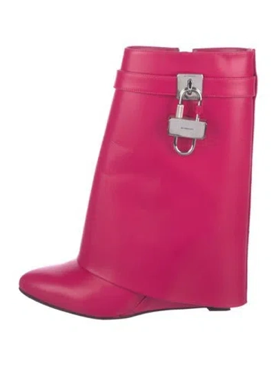 Pre-owned Givenchy Leather Boots In Pink