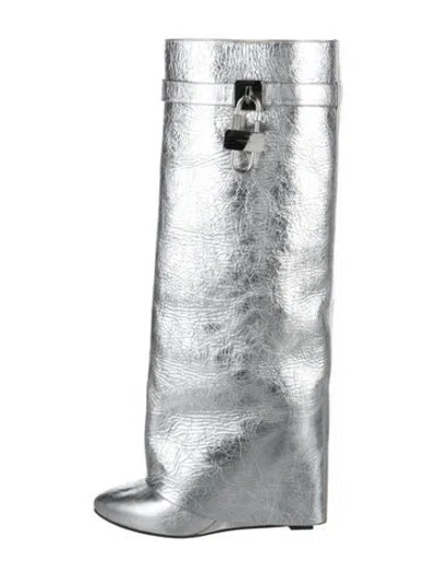 Pre-owned Givenchy Leather Boots In Silver
