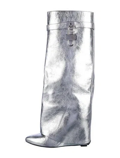 Pre-owned Givenchy Leather Boots In Silver