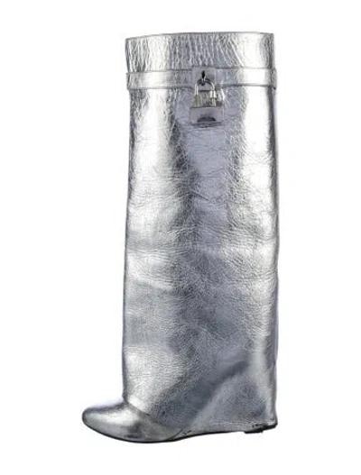 Pre-owned Givenchy Leather Boots In Silver