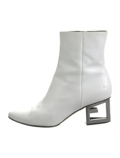 Pre-owned Givenchy Leather Boots In White
