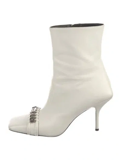 Pre-owned Givenchy Leather Boots In White