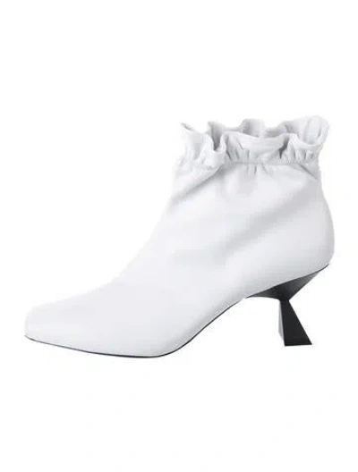 Pre-owned Givenchy Leather Boots In White