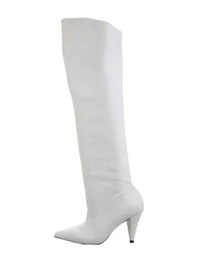 Pre-owned Givenchy Leather Boots In White