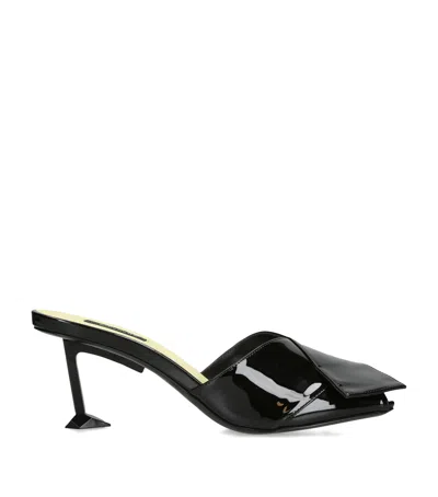 Givenchy Leather Boudoir Fold Mules 65 In Black