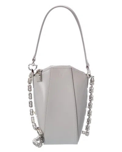 Givenchy Leather Bucket Bag In Grey