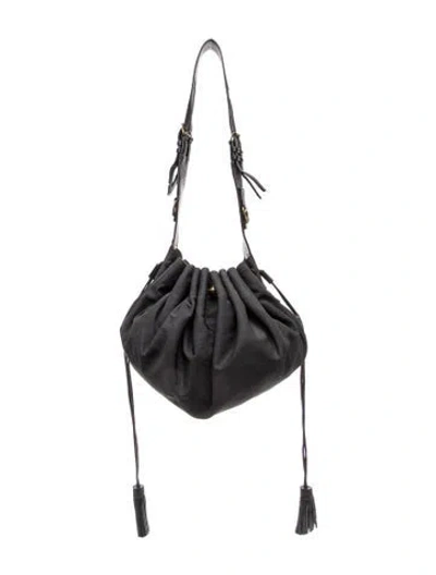Pre-owned Givenchy Leather Bucket Bag Large In Black