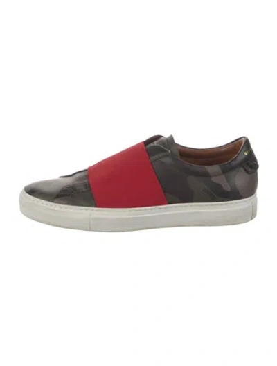 Pre-owned Givenchy Leather Camouflage Print Sneakers In Green