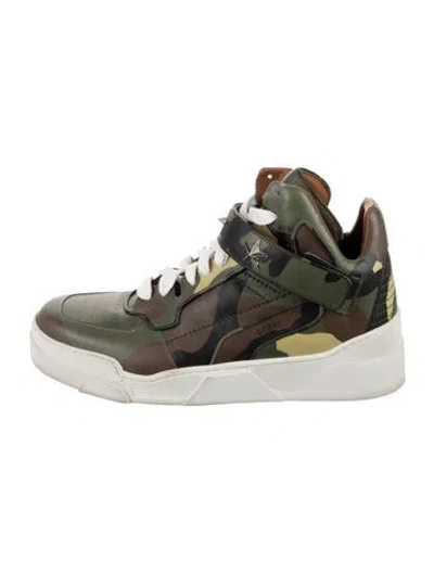 Pre-owned Givenchy Leather Camouflage Print Sneakers In Multi