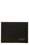 Givenchy Black Card Holder With V Detail And Logo Lettering On The Front In Leather Man In Black