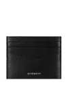 Givenchy Compact Textured Calf Leather Wallet In Black