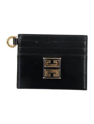 Pre-owned Givenchy Leather Card Holder In Black