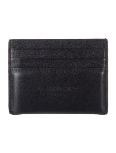 Pre-owned Givenchy Leather Card Holder In Black
