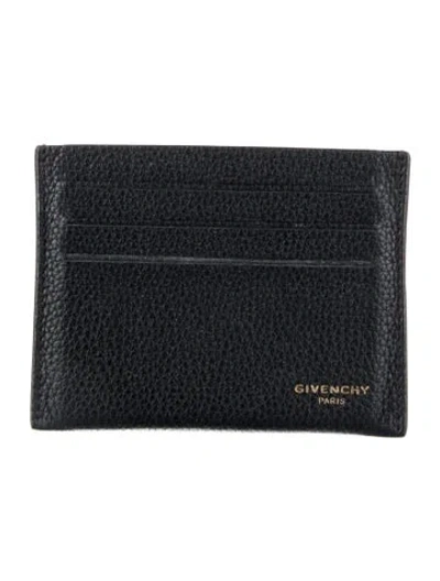 Pre-owned Givenchy Leather Card Holder In Black