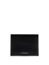 Givenchy Textured Black Wallet With Multiple Card Slots In Black