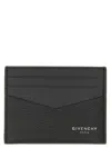 Givenchy Flower Leather Cardholder In Black