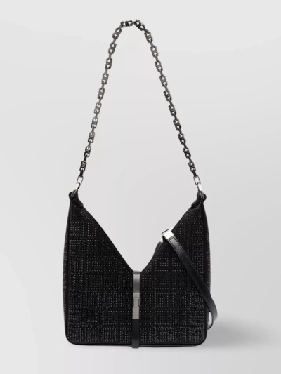 Givenchy Leather Chain-link Shoulder Bag In Black