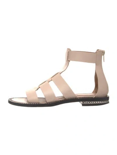 Pre-owned Givenchy Leather Chain-link Accents Gladiator Sandals In Pink