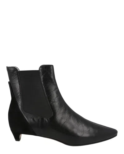 Givenchy Leather Chelsea Ankle Booties In Black
